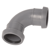 Pipelife Böj 88,5° med 2 muffar inomhusavlopp grå 50 mm | billigtvvs.se