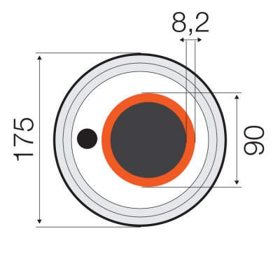 Rauheat Blue, kallvatten, med kabel 90x8,2 - 175 mm, PN16 2 | billigtvvs.se