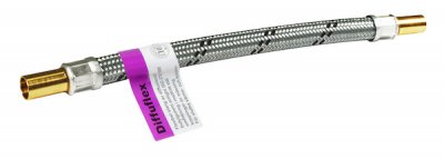 Beulco 6030 Diffuflex Anslutningsslang rak slätända-slätända 15 mm (800 mm)