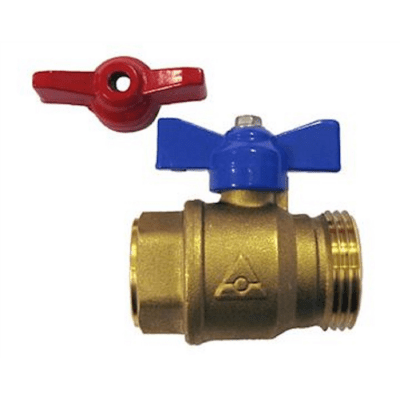 Sanipex Classic Kulventil rött/blått vred till fördelare invändig-utvändig R20 x 1"MN | billigtvvs.se