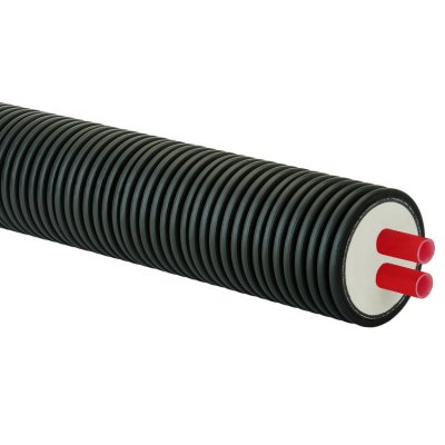 Rauheat kulvert, värme, 2-vägs, 63x5,8+63x5,8-200 mm PN6