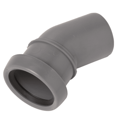 Pipelife Böj 30° med 1 muff inomhusavlopp grå 50 mm