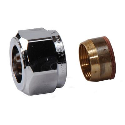 Vatette halvkoppling förkromad