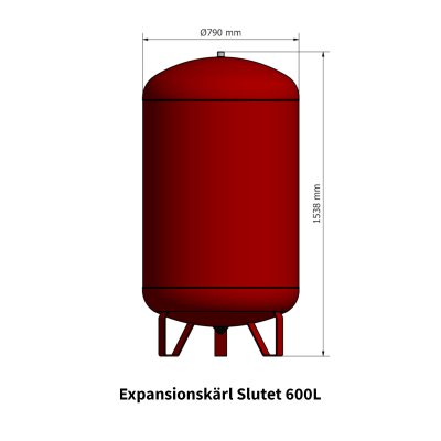 Flamco Expansionskärl inkl. armatursats (600 liter) mått