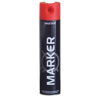 Spray master markeringsfärg flourecent röd 600 ml | billigtvvs.se