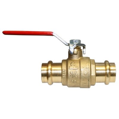 Kulventil för pressning med V-käft