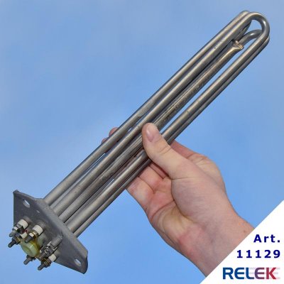 RELEK Elpatronelement rostfri trekants-/triangelfäste för CTC (2,25 - 9,0kW)