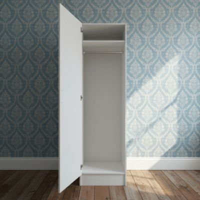 Byggelit Garderob vit enkel 500 mm x 2080 mm