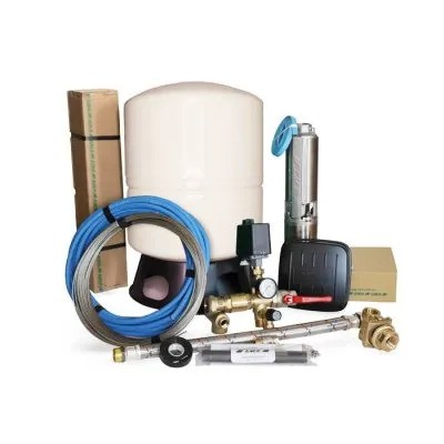 E.M.S Djupbrunnspumpspaket DX 2-45T 3" 45 liter/min 3X400V djup 90 meter med hydropress i glasfiber 60 liter | billigtvvs.se