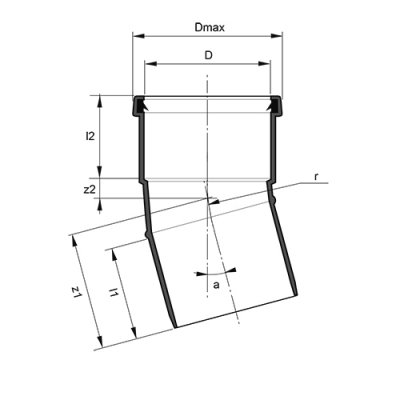 Pipelife Markböj 15° PP 1 muff 315 mm 2 | billigtvvs.se