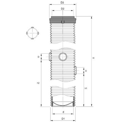Pipelife Dräneringsbrunn Polar 400 mm (2 meter) 2 | billigtvvs.se