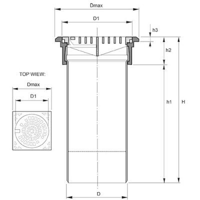 Pipelife Teleskopbetäckning Polar T30 med galler 315 mm 2 | billigtvvs.se