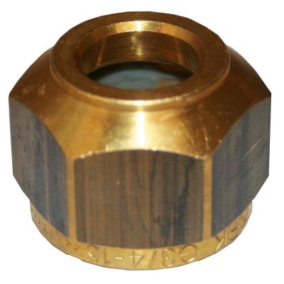 Halvkoppling mässing rörgänga invändig