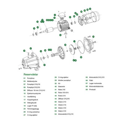 E.M.S Mutter pumphjul till Maxi Jet 210T / 215T / 310T / 315T 2 | billigtvvs.se